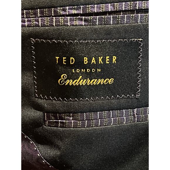 Ted Baker Mens 42L Dark Ink Navy Blue Casual Blazer Sport Coat Jacket - Picture 15 of 15